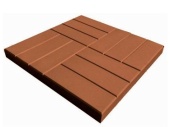 Тротуарная плитка12 кирпичей 500х500х50 коричневый