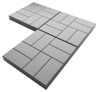 Тротуарная плитка 300х300х40 гладкая серый